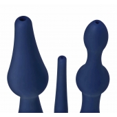 Набор из 3 универсальных насадок для анального душа Universal 3 Piece Silicone Enema Attachment Set - XR Brands - купить с доставкой в Махачкале