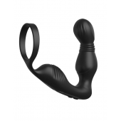 Черный вибростимулятор простаты с эрекционным кольцом Ass-Gasm Pro P-Spot Milker - Pipedream - в Махачкале купить с доставкой