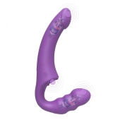 Фиолетовый безремневой страпон Straples Strap-On Dildo - Erokay - купить с доставкой в Махачкале
