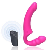Розовый безремневой страпон Straples Strap-On Dildo - Erokay - купить с доставкой в Махачкале