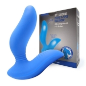 Синий вибромассажер простаты 3,5’’ Curve P-spot Massager - 12 см. - Erokay - в Махачкале купить с доставкой