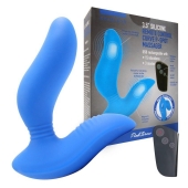 Синий вибромассажер простаты 3,5’’ Remote Control Curve P-spot Massager - 12 см. - Erokay - в Махачкале купить с доставкой