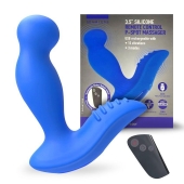 Синий вибромассажер простаты 3,5’’ Remote Control P-spot Massager - 12,5 см. - Erokay - в Махачкале купить с доставкой