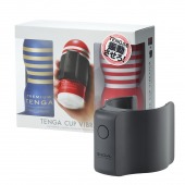 Набор Tenga Cup Vibrator 1st Set: вибратор Cup Vibrator, мастурбатор Original Vacuum Cup, мастурбатор Premium Original Vacuum Cup - Tenga - в Махачкале купить с доставкой