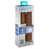 Коричневая насадка на член 2  Silicone X-tension - 20,3 см. - Pipedream - в Махачкале купить с доставкой