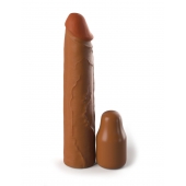 Коричневая насадка на член 2  Silicone X-tension - 20,3 см. - Pipedream - в Махачкале купить с доставкой