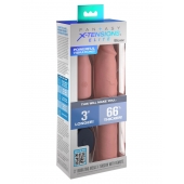 Телесная вибронасадка на член 3  Vibrating Mega X-tension with Remote - 22,9 см. - Pipedream - в Махачкале купить с доставкой
