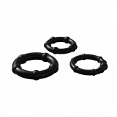 Набор из 3 черных эрекционных колец Babooom Ring Set - Adrien Lastic - в Махачкале купить с доставкой