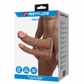 Реалистичная полая насадка на член для двойного проникновения Yairon - 17,5 см. - Baile - купить с доставкой в Махачкале