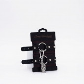 Черно-красные кожаные оковы - Crazy Handmade - купить с доставкой в Махачкале