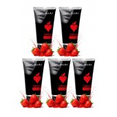 Набор из 5 съедобных лубрикантов JUJU со вкусом клубники - JuJu - купить с доставкой в Махачкале