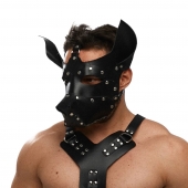 Черная кожаная маска «Собака» - Crazy Handmade - купить с доставкой в Махачкале