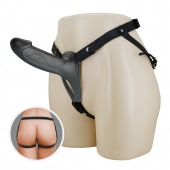 Черный полый мужской страпон London - 16,8 см. - Baile - купить с доставкой в Махачкале