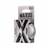 Черные утолщенные презервативы MAXUS Extra Strong с железным кейсом - 3 шт. - Maxus - купить с доставкой в Махачкале