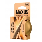 Точечные презервативы MAXUS 2000 Amazing Dots с железным кейсом - 3 шт. - Maxus - купить с доставкой в Махачкале