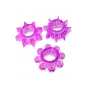 Набор из 3 лиловых эрекционных колец различной формы - Erowoman-Eroman - в Махачкале купить с доставкой