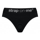 Черные трусики для насадок Heroine Lingerie Harness - size XL - Strap-on-me - купить с доставкой в Махачкале