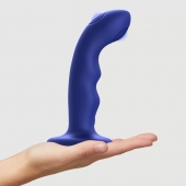 Синяя насадка-стимулятор Strap-On-Me Tapping Dildo Wave - Strap-on-me - купить с доставкой в Махачкале