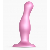 Розовая насадка Strap-On-Me Dildo Plug Curvy size M - Strap-on-me - купить с доставкой в Махачкале
