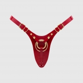 Красный пояс для фиксации насадок Strap-On-Me Leatherette Harness Fabulous - Strap-on-me - купить с доставкой в Махачкале