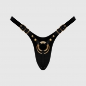 Черный пояс для фиксации насадок Strap-On-Me Leatherette Harness Fabulous - Strap-on-me - купить с доставкой в Махачкале