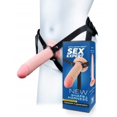 Мужской полый страпон на регулируемых ремешках - 22 см. - Sex Expert - купить с доставкой в Махачкале