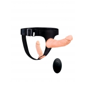 Женский страпон с 2 насадками, вибрацией и пультом ДУ - Erowoman-Eroman - купить с доставкой в Махачкале