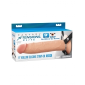 Телесный пустотелый фаллопротез 9’’ Hollow Silicone Strap-On - 24,1 см. - Pipedream - купить с доставкой в Махачкале