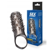 Дымчатая насадка на пенис с выпуклостями - 12 см. - Sex Expert - в Махачкале купить с доставкой