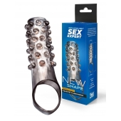 Дымчатая насадка на пенис с выпуклостями - 11 см. - Sex Expert - в Махачкале купить с доставкой