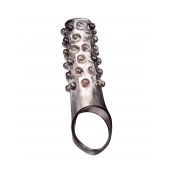 Дымчатая насадка на пенис с выпуклостями - 11 см. - Sex Expert - в Махачкале купить с доставкой