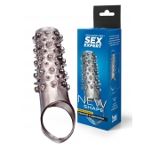 Дымчатая насадка на пенис с шипами и выпуклостями - 12 см. - Sex Expert - в Махачкале купить с доставкой
