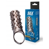 Дымчатая насадка на пенис с шипами и выпуклостями - 12,5 см. - Sex Expert - в Махачкале купить с доставкой