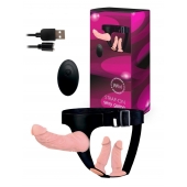 Женский страпон с 3 насадками и вибрацией - Erowoman-Eroman - купить с доставкой в Махачкале