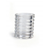 Прозрачная сквозная насадка на пенис с ребрышками - Sex Expert - в Махачкале купить с доставкой