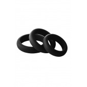 Набор из 3 черных эрекционных колец Smooth Silicone Cockring Pack - Dream Toys - в Махачкале купить с доставкой