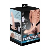 Телесный полый страпон с вибрацией Erection Agents - 24,1 см. - NMC - купить с доставкой в Махачкале