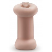 Телесный люминесцентный двусторонний мастурбатор Tasha - Blush Novelties - в Махачкале купить с доставкой