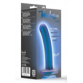 Синяя насадка с гладкой поверхностью Surrender 5.75 Inch Intermediate Pegging Dildo - 14,6 см. - Blush Novelties - купить с доставкой в Махачкале