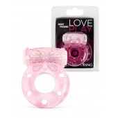 Розовое эрекционное виброкольцо с бабочкой - 1137 - в Махачкале купить с доставкой