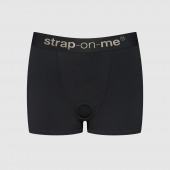 Черные трусики-боксеры для фиксации насадок Strap-on-me Harness Lingerie Allure - size XL - Strap-on-me - купить с доставкой в Махачкале