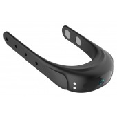 Черное эрекционное виброкольцо на ремешках - Boys of Toys - в Махачкале купить с доставкой