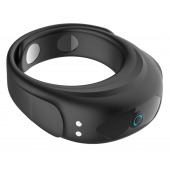 Черное эрекционное виброкольцо на ремешках - Boys of Toys - в Махачкале купить с доставкой