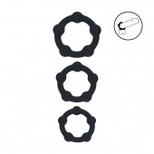 Набор из 3 эрекционных колец Beaded Silicone Cockring Set - Shots Media BV - в Махачкале купить с доставкой