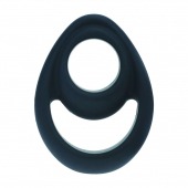 Черное эрекционное кольцо Double Ergo Silicone Cockring - Shots Media BV - в Махачкале купить с доставкой