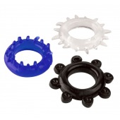 Набор из 3 эрекционных колец разного цвета и рельефа - Boys of Toys - в Махачкале купить с доставкой