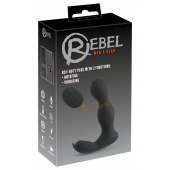 Черная анальная пробка с вибрацией, вращением и пультом ДУ RC Butt Plug with 2 Functions - Orion - в Махачкале купить с доставкой
