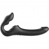 Черный безремневой страпон с 3 моторами - Ibiza - купить с доставкой в Махачкале