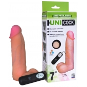 Фаллическая насадка Харнесс UNICOCK 7  с вибрацией - 19 см. - LOVETOY (А-Полимер) - купить с доставкой в Махачкале