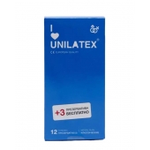Классические презервативы Unilatex Natural Plain - 12 шт. + 3 шт. в подарок - Unilatex - купить с доставкой в Махачкале